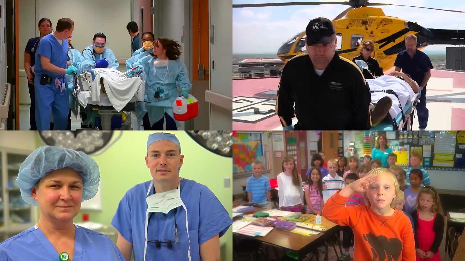 Hospital staff in the Serving documentary thumbnail.